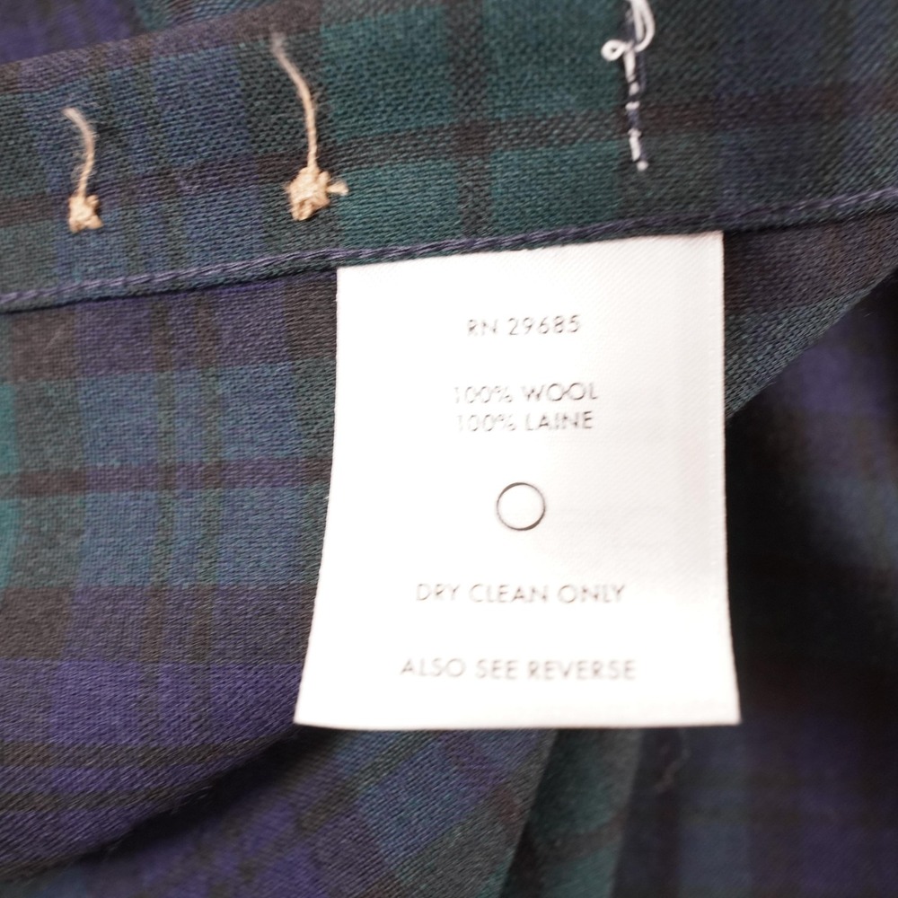 Vintage Pendleton Wool Button Down Shirt Mens L Black Watch Tartan Plaid 80s - Picture 5 of 11